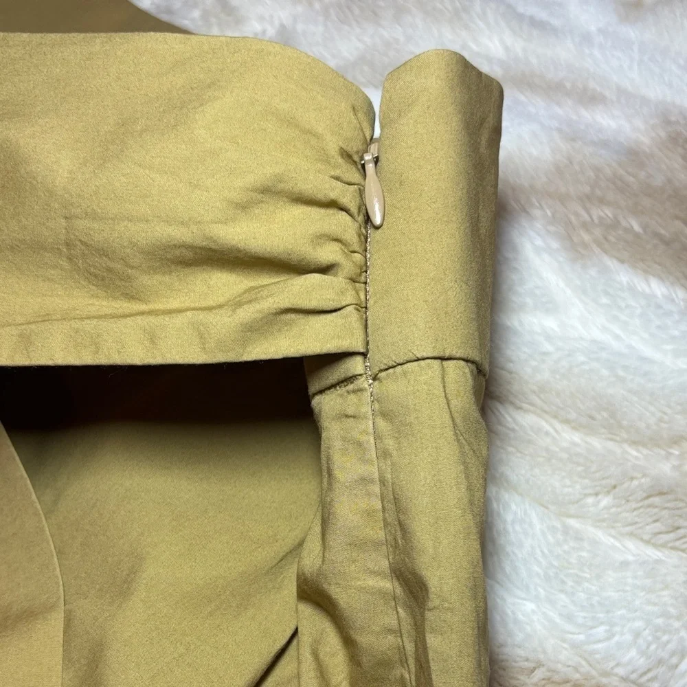 J Crew Gold Tie Waist Short in Cotton Poplin, high rise, size 10, EUC